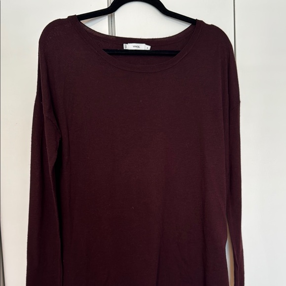 Vince Red Long Sleeve Relaxed Tunic - Picture 4 of 4